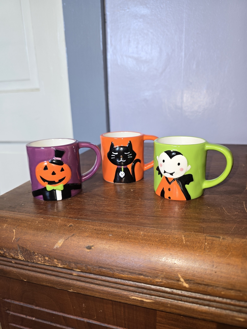 Set Of 3 Lang Halloween Ceramic Mini Mug Set - Espresso Mugs Themed Set